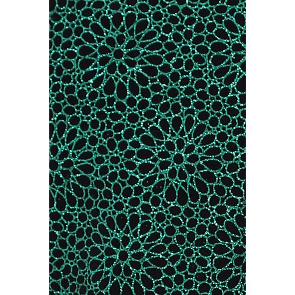 Derman Green Floral Patterned Glitter Luxury 2 Piece Tuxedo - Picture 2 of 7